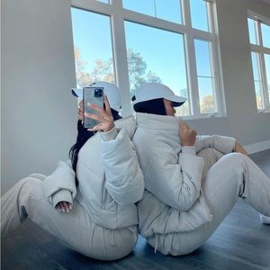 Missguided Cream Puffer Coat/Jacket